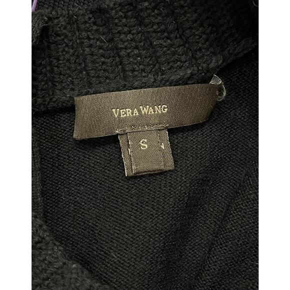 Vera Wang Authenticated Black Wool Silk Front Long Sleeve Sweater Sz Sm - Picture 5 of 10